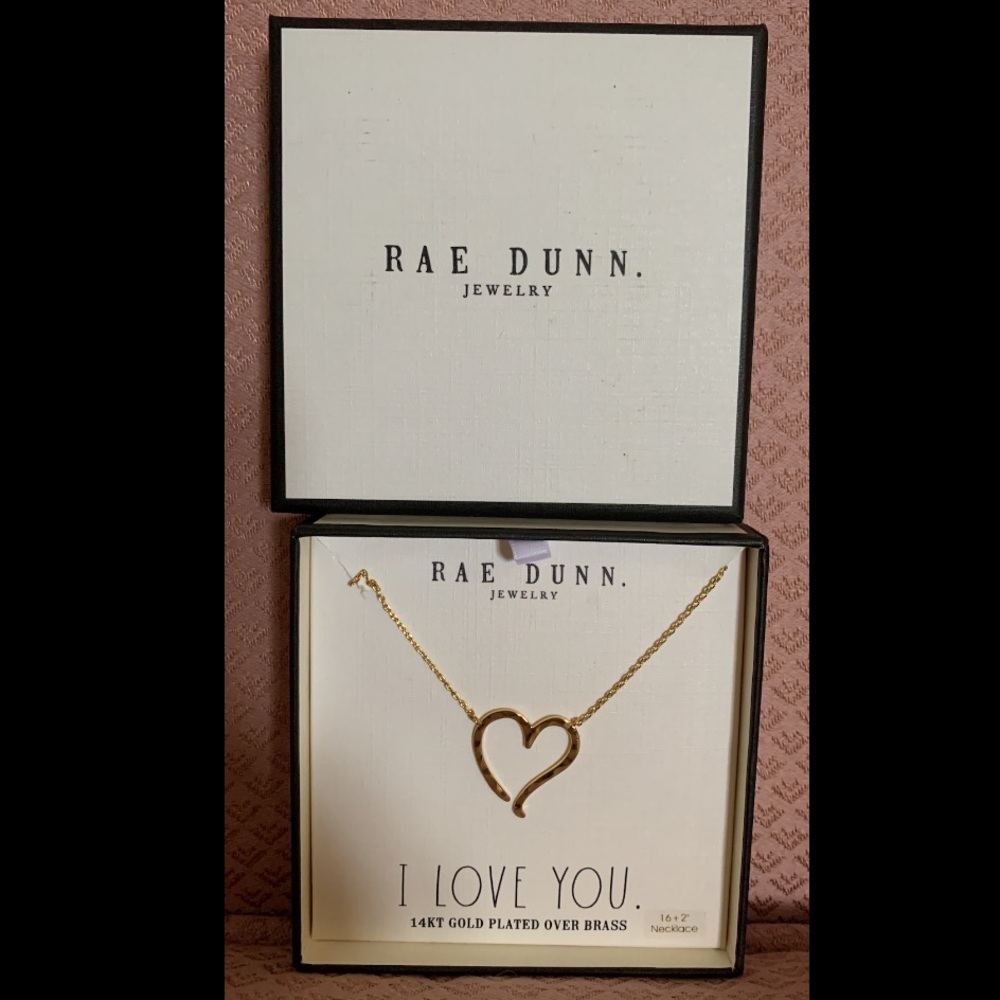 Rae Dunn “I love you” heart necklace